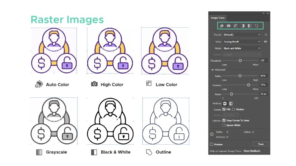 Image Trace Preset Menu