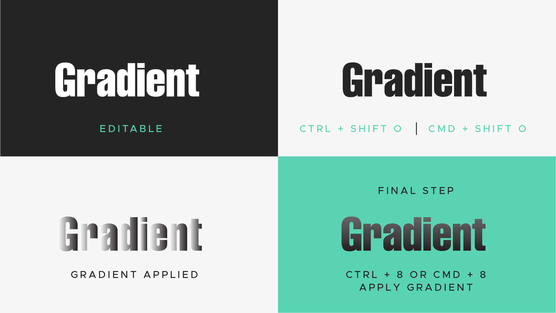 add gradients to text non-destructively