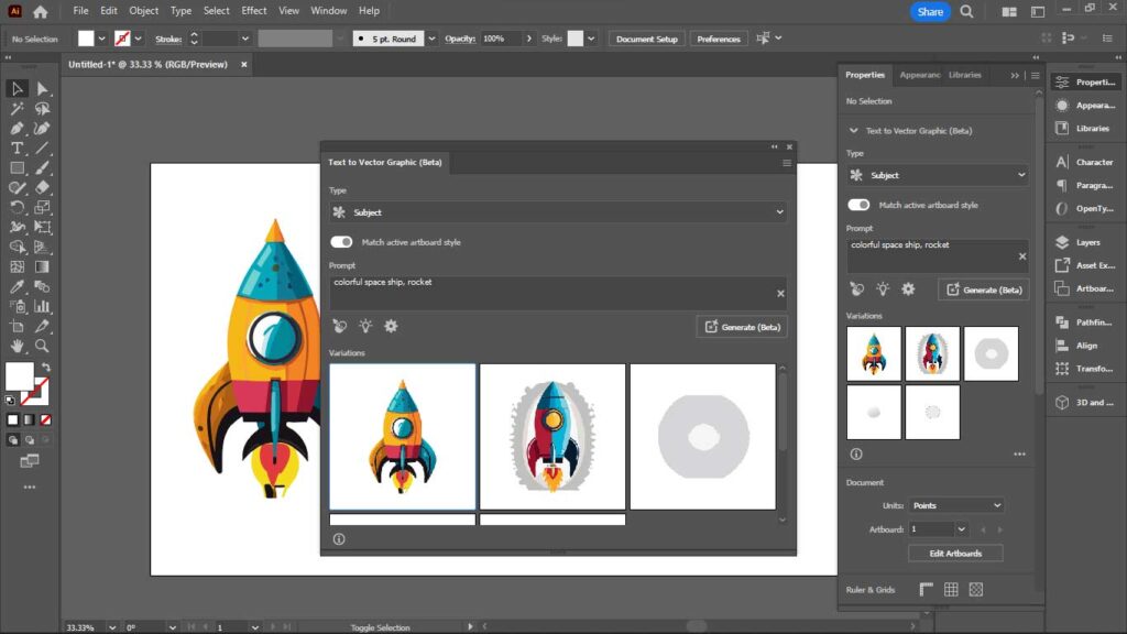 Text-to-vector-graphic-Generate-Beta-in-Illustrator-MakePixelPerfect